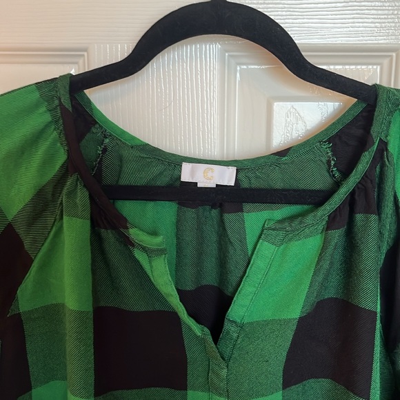 Charming Charlie Buffalo Plaid Blouse - Picture 2 of 6